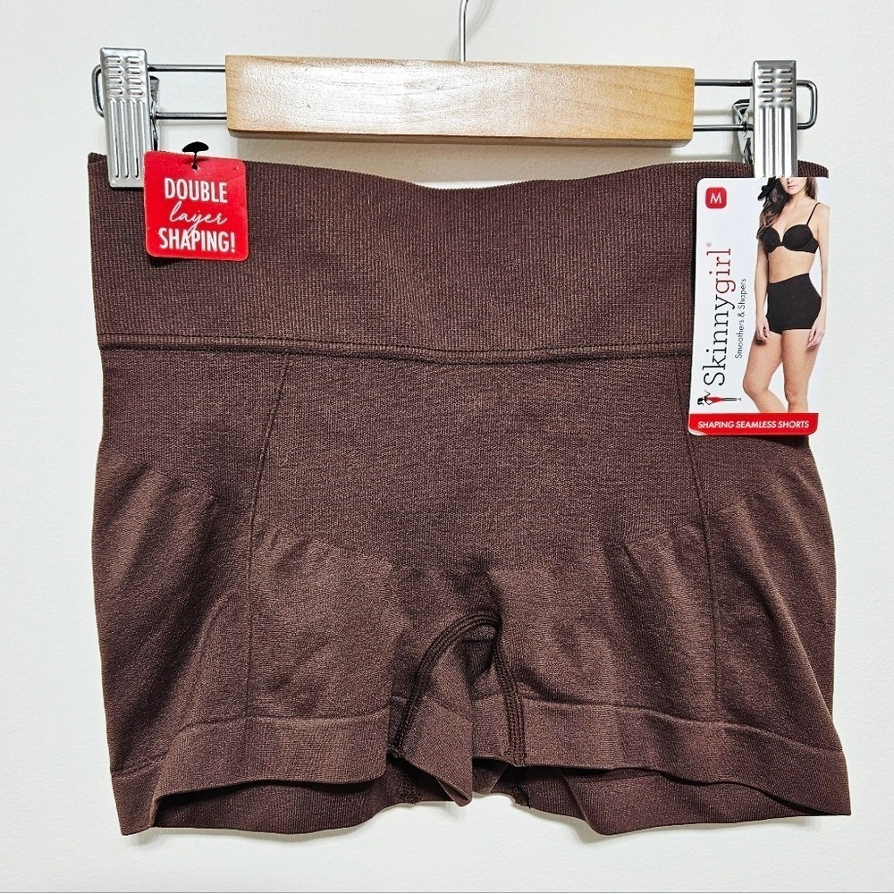 Skinnygirl NWT Shaping Seamless Shorts Shapewear Underwear Brown M